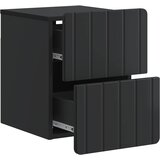  Noćni ormarić za montažu na zid 2 pcs Crna 33 x 34,5 x 43 cm | shoptok.hr