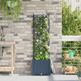 vidaXL Vrtne Sadilice Siva Plastika 40 x 40 x 143 cm Dekorativni Umetci Cijene