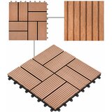  Pločice za decking 11 kom. Smeđa 30 x 30 cm WPC | shoptok.hr