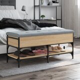 vidaXL Klupa za cipele boja hrasta 102x42x45 cm konstruirano drvo Cijene