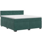  Boxspring krevet s madracem Tamnozelena 160 x 200 cm Baršun | shoptok.hr