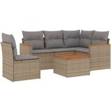  6-dijelni set vrtnih sofa s jastucima bež od poliratana | shoptok.hr