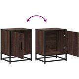vidaXL Nočna omarica 2 kosa rjavi hrast 40x31x50 cm inž. les in kovina | Shoptok.si
