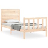 The Living Store Posteljni okvir z vzglavjem 3FT trden les - Posteljni Okvir, (21531209) | Shoptok.si