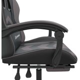  Vrtljiv gaming stol z oporo za noge črno in zeleno um. usnje, (21377886) | Shoptok.si