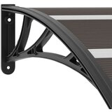  Nadstrešnica za vrata crna 200 x 80 cm PC | shoptok.hr