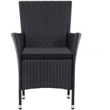  5-dijelni vrtni blagovaonski set od poliratana crni | shoptok.hr