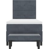  s opruga kutije Tamno siva 190 x 90 cm Baršun | shoptok.hr