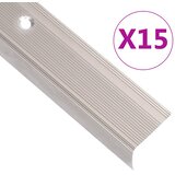  Rubnjaci za stepenice L-oblika 15 kom aluminijski 100 cm bež | shoptok.hr