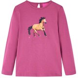  Dječja majica dugih rukava boja maline 104 | shoptok.hr