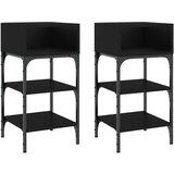 vidaXL Noćni ormarići 2 kom crni 35x34 5x70 cm od konstruiranog drva | shoptok.hr