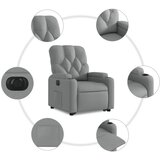  Električni naslonjač na podizanje svjetlosivi od tkanine | shoptok.hr