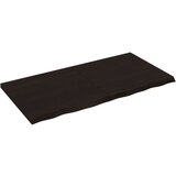 Maison Chic Stenska polica - Viseča Polica temno rjava 120x60x(2-4) cm trdna hrastovina, (21784504) Cene