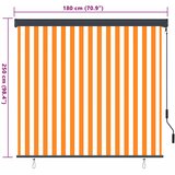 Rolo zavjesa Bijela i narančasta 180 x 250 cm | shoptok.hr