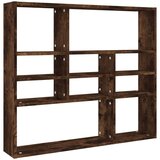  Stenska polica dimljeni hrast 90x16x78 cm konstruiran les, (20601379) | Shoptok.si