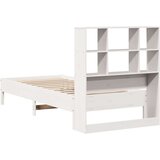 vidaXL Krevet s regalom za knjige bez madraca bijeli 90x190cm borovina | shoptok.hr