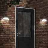  Vanjske LED zidne svjetiljke sa senzorima 2 kom bijele aluminij | shoptok.hr