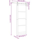 vidaXL Klizna Vrata s Oprema Setom 83x232 cm Čvrsta Drva Bor | shoptok.hr