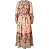 Warehouse Obleka kremna / rumena / zelena / rdeča | Shoptok.si