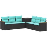  Set sofe 7 kom. Crna i Plava 123 x 62 x 69 cm | shoptok.hr