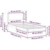 vidaXL Konstrukcija postelje z vzglavjem Svetlo siva 90 x 190 cm | Shoptok.si