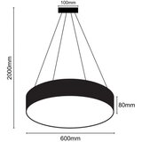  LED luster na sajli LED/35W/230V 4000K prečnik 60 cm | Eponuda.com