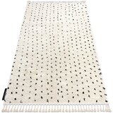 RugsX Preproge Preproga BERBER SYLA B752 točke krem Čopki 180x270 cm Bež | Shoptok.si