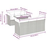 vidaXL 6-dijelni set vrtnih sofa s jastucima crni od poliratana | shoptok.hr