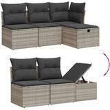  5-dijelna vrtna garnitura s jastucima svijetlosiva poliratan | shoptok.hr