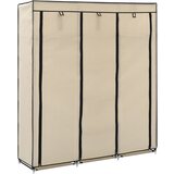 Furnova Garderobna omara s predelki in palicami krem 150x45x175cm blago, (21930222) Cene