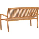  Složiva vrtna klupa s jastukom 159 cm od masovne tikovine | shoptok.hr