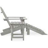  Stolica Adirondack s otomanom i stolićem od jelovine siva | shoptok.hr