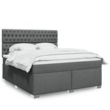 Maison Chic Box spring postelja - Vzmetna postelja z vzmetnico temno siva 180x200 cm blago SL11898, (21901440) | Shoptok.si