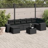 vidaXL 8-dijelni set vrtnih sofa od poliratana s jastucima crni | shoptok.hr