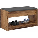  Klupa za hodnik s jastukom s policom Staro drvo 83 x 38 x 45 cm | shoptok.hr
