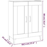  Komoda sjajna bijela 69 5x34x90 cm od konstruiranog drvo | shoptok.hr