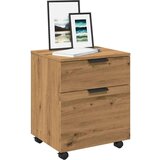 vidaXL Pisarniška omarica na kolesih artisan hrast 45x38x54cm inž. les | Shoptok.si