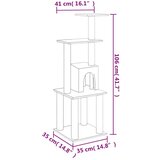 vidaXL penjalica za mačke sa stupovima za grebanje krem 105 cm | shoptok.hr