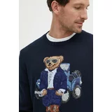 Polo Ralph Lauren Bombažen pulover mornarsko modra barva, 710934022