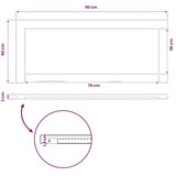  Pravokutni stolni vrh 90 x 40 x 3 cm Pravokutni - Tamno smeđa 90 x 55 x 3 5 cm Živi rub 1 strana | shoptok.hr