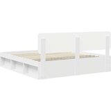  Konstrukcija postelje Bela 180 x 200 cm Masivno borovo les, (5000102801) | Shoptok.si