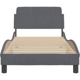  Okvir za krevet Dover tamno sivi 90x190 cm baršun | Shoptok.si