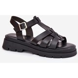 Boto Eco leather sandals for women on platform black Nendales | shoptok.hr