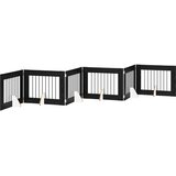  Vrata za pse s postoljem 6 pcs Crni hrast 80 x 60 cm | Eponuda.ba