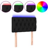 Maison Chic LED Posteljno vzglavje - Vzglavna omarica - Nočna omarica črno 80x7x78/88 cm blago, (21709930) | Shoptok.si