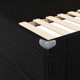  Okvir kreveta na kat s stolom Crni hrast 100 x 200 cm | shoptok.hr