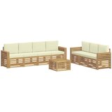  Setovi sofa 8 kom. Bijela i krem Poliester | Shoptok.si