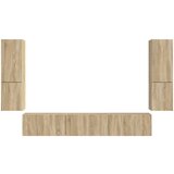  Set TV komoda Zidne 4 pcs Sonoma hrast Konstruirano drvo | shoptok.hr