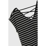 Marisse Black Striped Dress | shoptok.hr