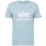 Alpha Industries Majica svetlo modra / bela | Shoptok.si